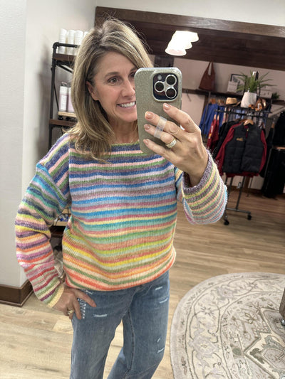 Sky/Purple Stripe Sweater