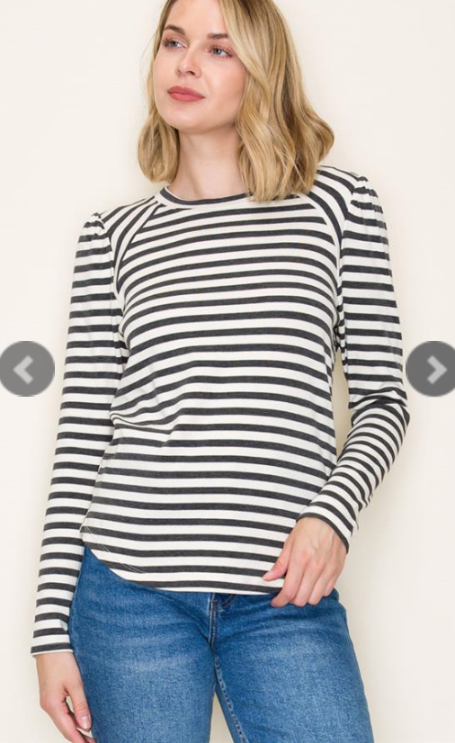 Charcoal Stripe top