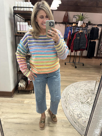 Sky/Purple Stripe Sweater