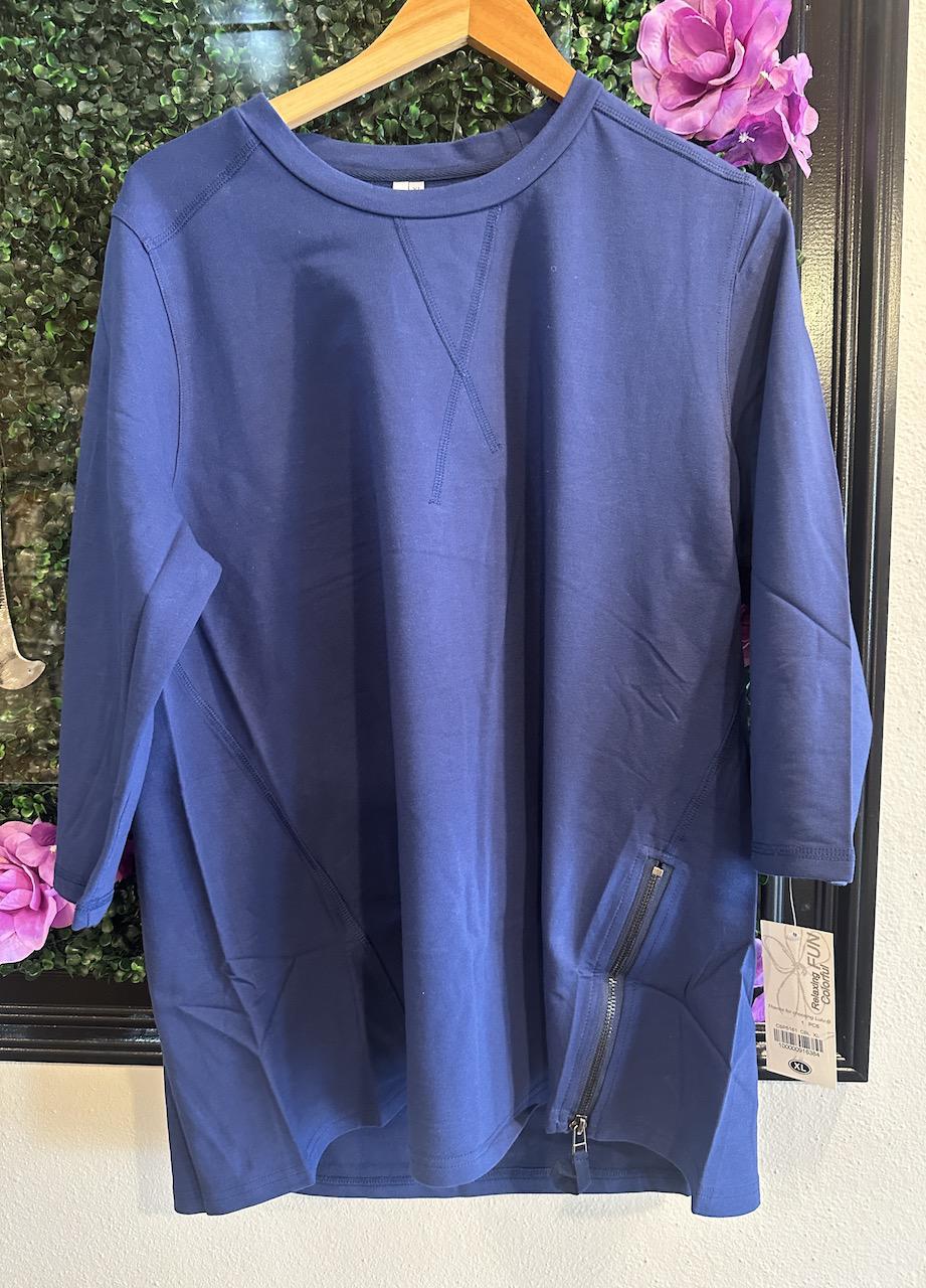 Lulu B Scoop Neck Long Sleeve w/ Zipper