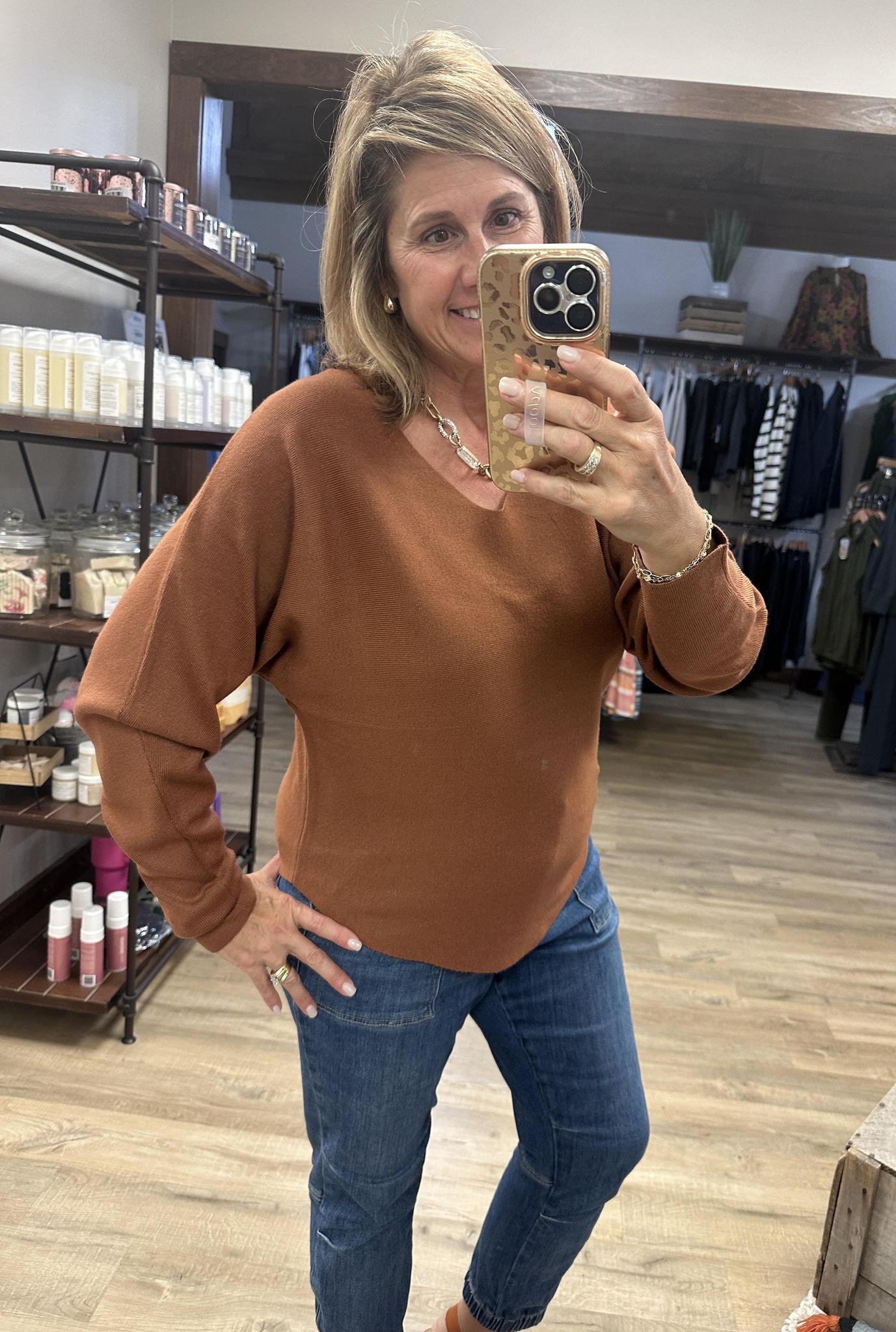 Nutmeg V Neck Pull On