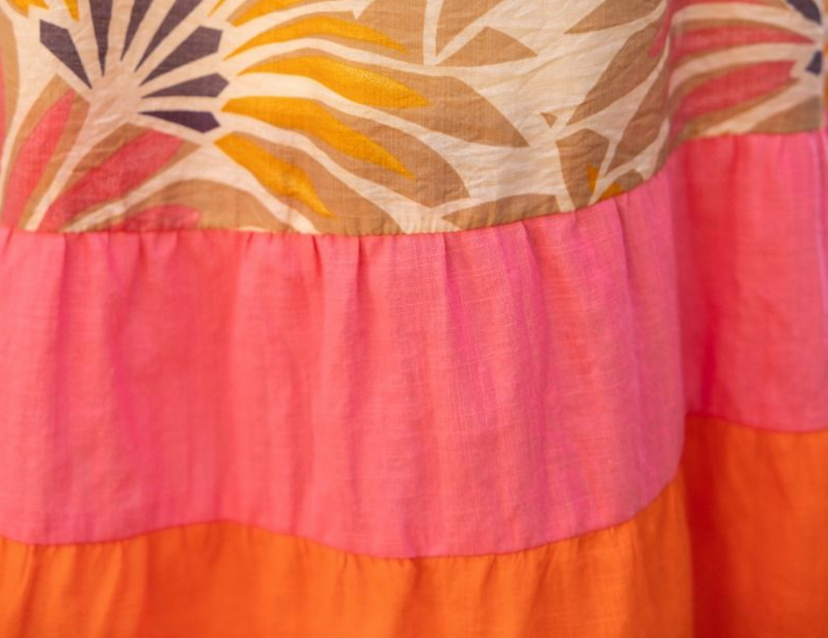 Summer Palm Print Dress