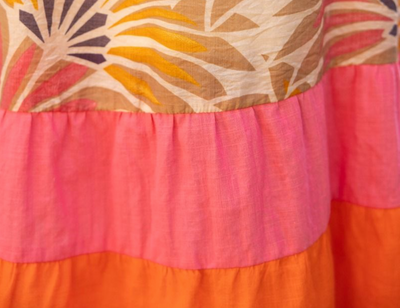 Summer Palm Print Dress