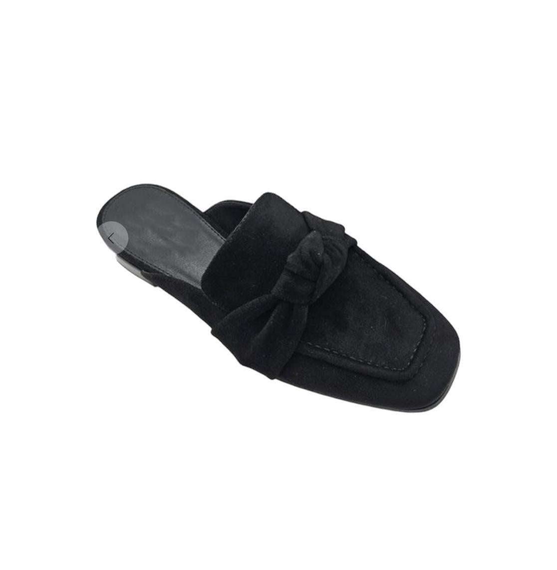 Black Suede Slide