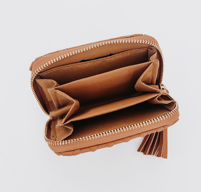 Wynona Woven Wallet-Brwn