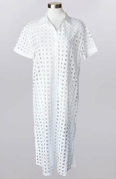 Eyelet White Duster