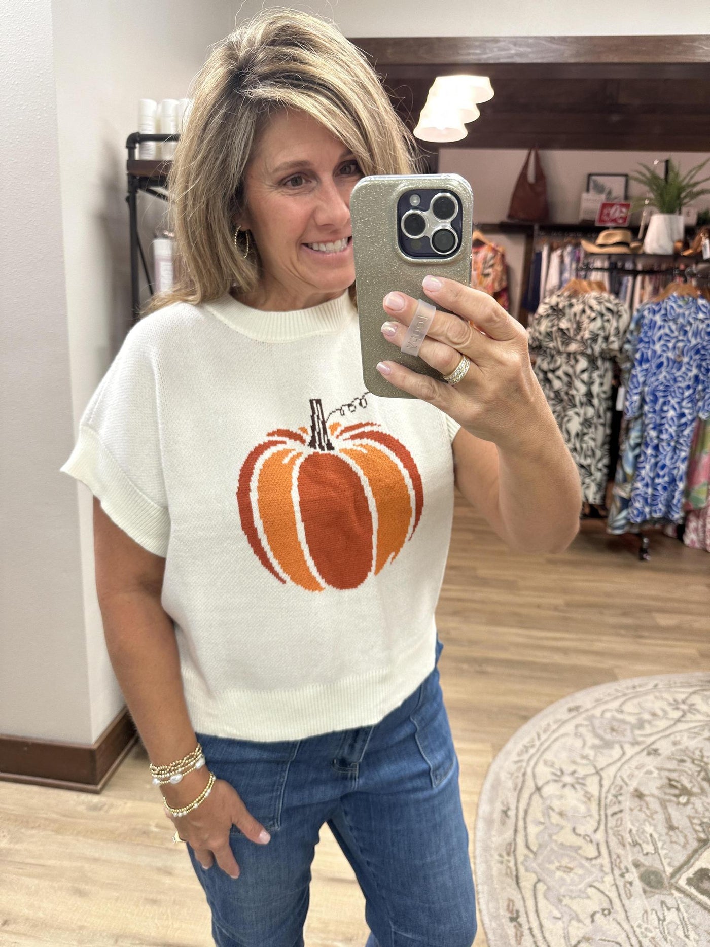 SS Cream Pumpkin Sweater