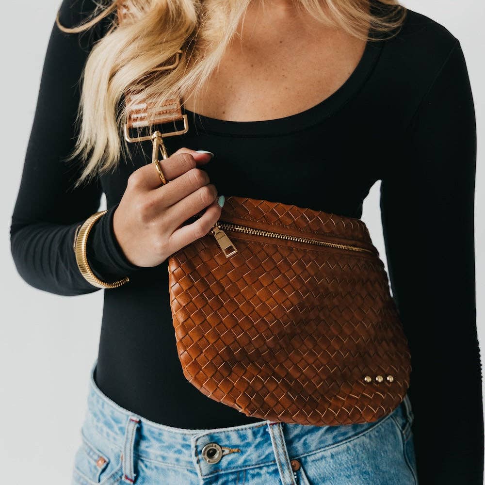 Westlyn Woven Bum Bag  Brown