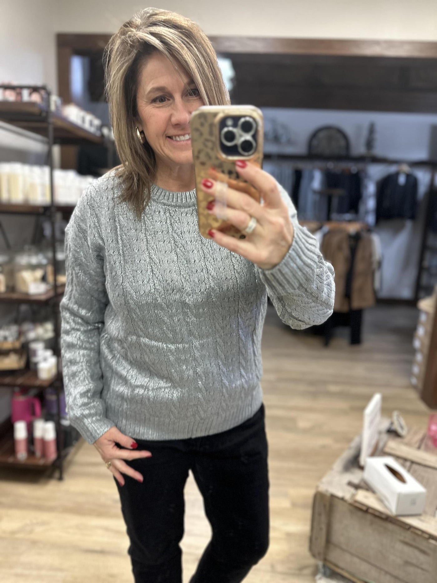 Silver Sparkle Sweater