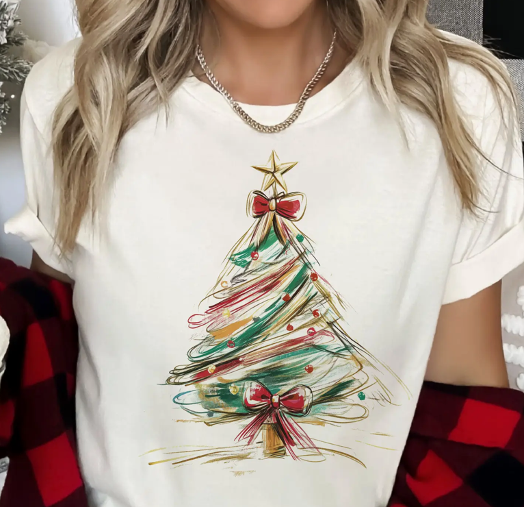 Whimsical Christmas Tree Tee